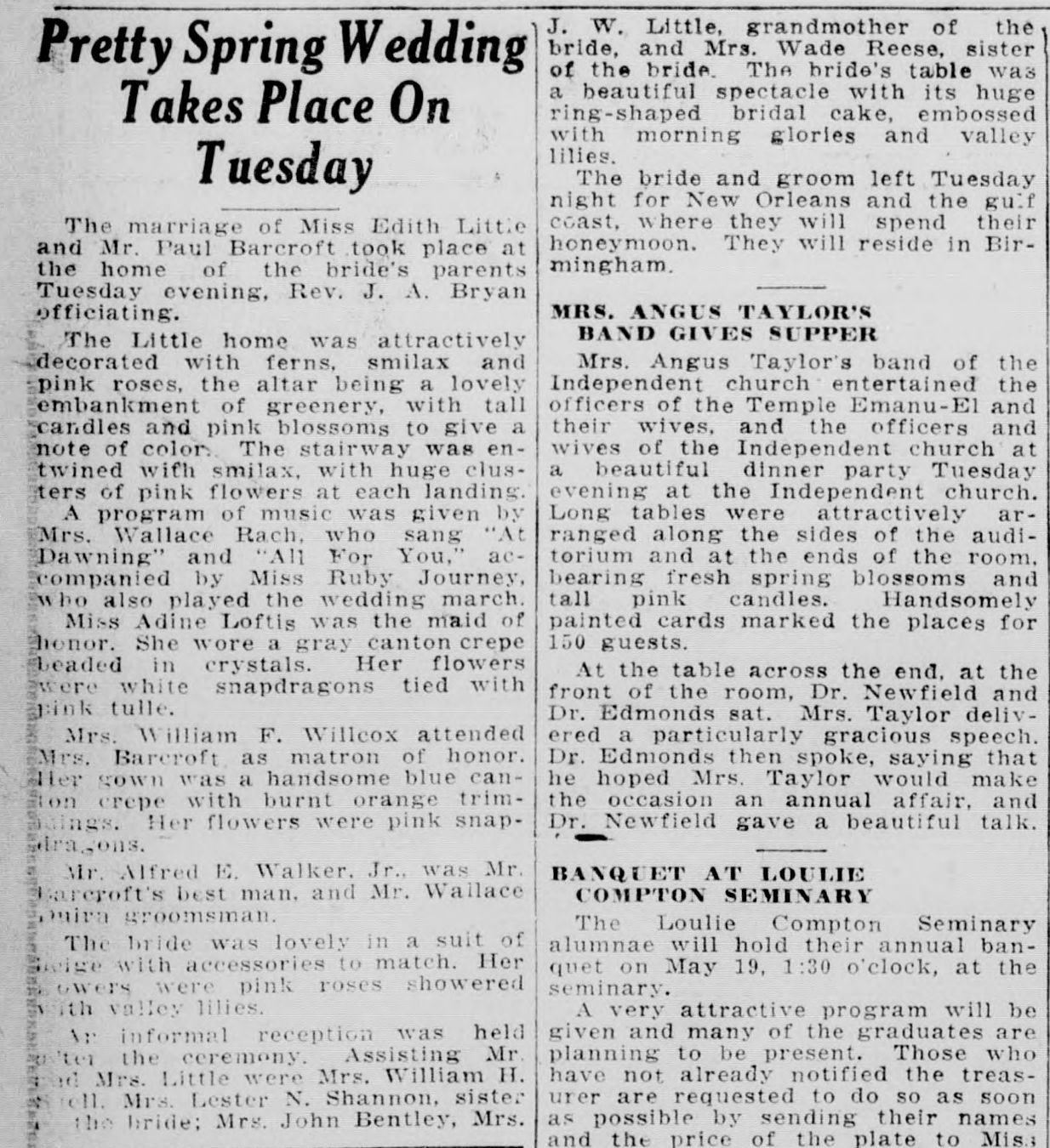 Edith Little-Paul Barcroft